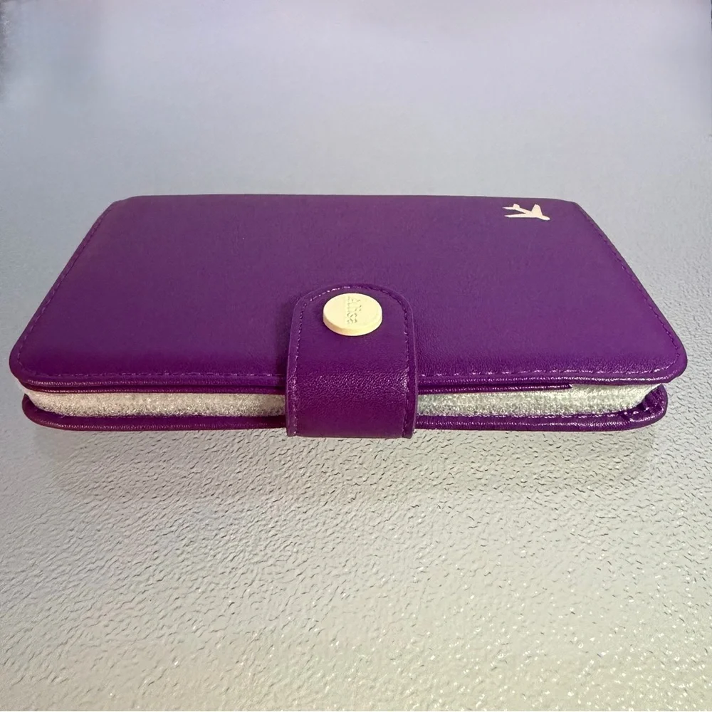 Purple Alisa RFID Passport Travel Bifold Wallet - Picture 5 of 7